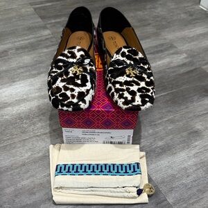 Tory Burch Charm Leopard Print Flats